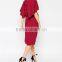 Newly OEM design red women summer maternity evening gown dress wear manufacturer