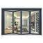 Gouble Glass Patio Accordion Aluminum alloy frame Folding Door With Insect Screen