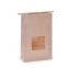 Brown Paper Bread Loaf Bag Kraft Food Packaging Storage Bakery Bag with Front Clear Window 4.7x1.9x9.4inch