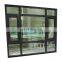 modern house best design safe fixed tempered glass popular black aluminum material waterproofing balcony large casement windows