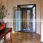 Contemporary main entrance tempered glass black color handcraft grills styles wrought iron exterior single door with sidelights