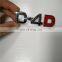 Customized Chrome Red Plastic ABS Logo 3D Car Emblem Badge Sticker