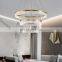 Nordic Crystal Chandelier Round Ring LED Pendant Light Simple Decoration Ceiling Hanging Lamp For Living Room Bedroom Hall Hotel
