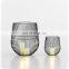 Factory wholesale home decor Black metal wire led candle holder decorative tealight candle holder