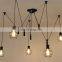 Retro loft industrial iron hanging lights E27 110V 220V LED black pendant lamps for kitchen living room bedroom aisle restaurant