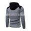 New Design Contrast Zipper-up Hoodies Embroidery Custom Logo Hoodies