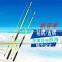 2 section parts pieces customized green color or rainbow multi color fiberglass fly fishing rod 14 fit