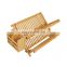 2-Tier Collapsible Bamboo Drainer Dish Drying Rack Multipurpose Roll-Up Dish Drying Rack With Utensil Holder