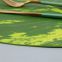 Waterproof Artificial Palm Leaf Shape Green Colored Placemat