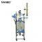 Laboratory Double Layer Jacketed Glass Chemical Reactor 30L