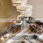 Large Customizable Crystal Pendant Lamp Postmodern Circular LED Chandelier Iron Body Energy-Saving Hanging Lamp Home Office