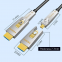 8K HDMI2.1 Fiber Optic Cable-Detachable-Latching-LED Indication,DM-Angled DM,48Gbps 4K/120Hz