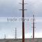 20M 25KN GR 65 Transmission Poles windproof 30m / S With Cross Arm Painting