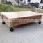 RE-1535 Movable Coffee Table Old Door Industrial Coffee Table with Wheels