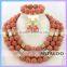 Mitaloo New Styles Customized Factory Sell African Coral Beads Jewelry Set For Bridal Wedding MT0001