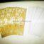 Promotional Customize Golden Foil Greeting Card With Envelope Box