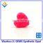 wholesale loose heart shaped flat cabochon hot pink op55 synthetic opal stone with full drilled