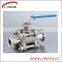 Sanitary Stainless Steel 3pcs Ball Valve