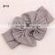 High quality cotton fabric large bow headband top quality hair accessories baby girls headwrap
