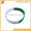 Printed Silicone Wristband With White Color and Green Color