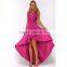 Women Bridesmaid Solid Wrap Convertible Multi Way Long Maxi Dress For Cocktail Gown