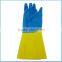 Blue and Yellow Long Neoprene Rubber Anti-Vibration Gloves