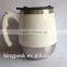 Stainless steel double wall coffee mug/Plastic travel mug with lid