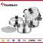 Charms stainless steel professional cookware steam cooking pot