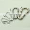 High quality wholesale Round shaped lead free different size 40mm,50mm,60mm,70mm aluminum carabiner hook with keyring