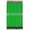 Black Lead Bright Green Fluorescent paint HB Plastic Pencil with Eraser