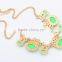Resin flowers alloy aestheticism classical design bride italian jewelry set and gold necklace set