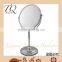Tabletop chrome plated makeup mirror