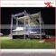 Aluminum truss system set up with chain hoist