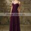 2015 Latset Design Formal Long Sexy Ruched Spaghetti Straps Bridesmaid Dress For Adult HA-098