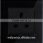 UK Wallpad Luxury Waterproof Black Tempered Glass 110~250V 13A UK Wall Electrical Sockets Generator