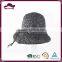 Superior quality black bucket straw crocheted hat from China