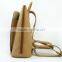 Uique design ladies durable khaki pu leather backpack with Chinese style pattern