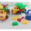 6 pc beach toy car sand mold shovel watering can
