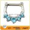 Indian Surgical Steel Zircon Lip Belly Nipple Ear Nose Septum Clicker Piercing Body Jewelry