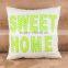 American Country HOME Alphabet Cotton and Linen Embroidered Hold Pillow High-grade Cartoon Sofa Cushion Cover