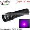 high power Zoomable UV Flashlight with 1W 395nm