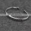 Letter engrave silver bangle