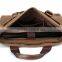 Custom Vintage Style Canvas Hand and Shoulder Men Laptop Briefcase for Business