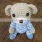 light blue crochet stuffed Baby Teddy Bear Plushie