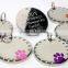 Round Laser Print Dog Tags with Ring