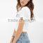 100% Cotton Printed Ribbed Tee Custom t shirt