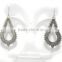 Plain Silver Plated 925 Sterling Silver Earrings for Lady