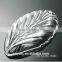 clear leaf shaped crystal fruits plate for home decoration