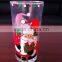 Happy holidays christmas tree old fashion drink glass set 4