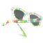 mirror lenses transparent frame green pure sunglasses